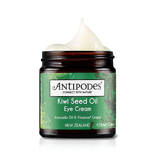 Antipodes Kiwi Seed Oil Eye Cream | Creme para os olhos anti -envelhecimento para a pele jovem com ingrediente