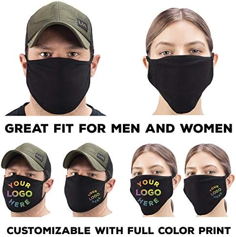 Máscaras faciais personalizadas para empresas capas de face algodão feito impresso nos EUA