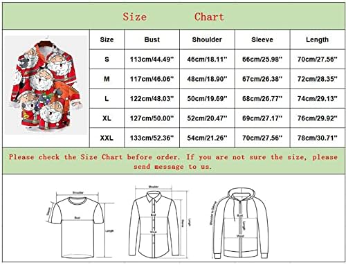 One N Men Men Casual Manga Longa Autumn Winter Christmas 3D Camisas impressas da moda Blusa Top Bouse