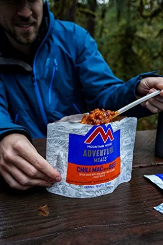 Mountain House Chili Mac com carne bovina | Congelar mochila seca e alimento de acampamento | Sobrevivência