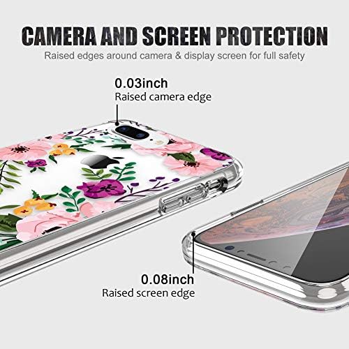 Luhouri iPhone 8 Plus Case, Limpe o iPhone 7 Plus com protetor de tela, garotas Mulheres Protetor de proteção
