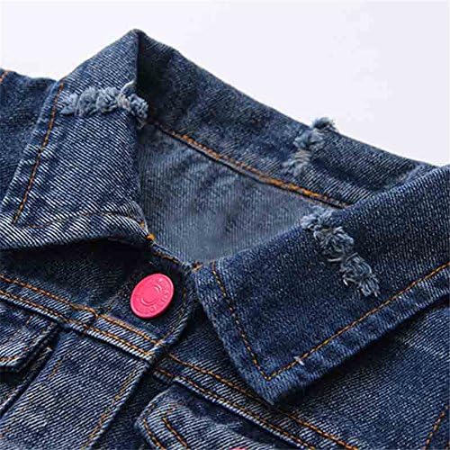 Resto jeans de lama para meninas de botão com botão manipuloso lapela retro rasgada