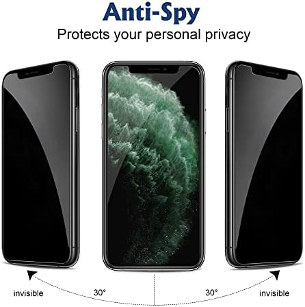 Protetor de tela de privacidade ARAE para iPhone 11 Pro/Xs/X, HD Anti -espião de vidro temperado trabalha