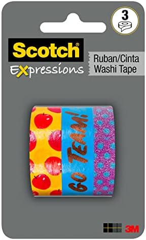 Expressões escocesas Fita washi, 3 rolos, tamanhos variados, ótimos para decoração e artesanato