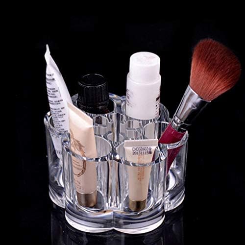 Caixa de maquiagem de maquiagem CABILOCK redonda redonda de acrílico Cosmético Organizador de armazenamento