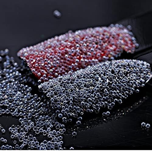 Mesiyun 3d unhas artes de água bolhas de bolhas de jóias de vidro jóias gemas micro pixie caviar decorações