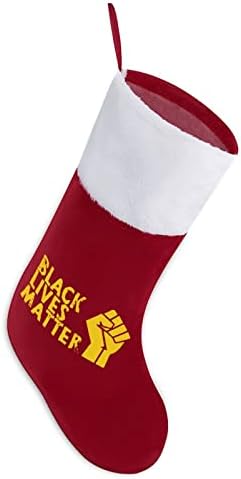 Black Lives Matter Fist personalizada meia de Natal Fareira de Natal Festa pendurada Decorações