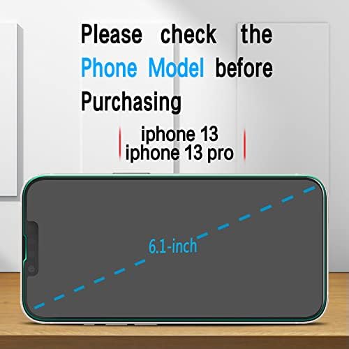 Protetor de tela Slanku [3-Pack] para iPhone 13, 13 vidro temperado, sem bolhas, antiscratch, instalação