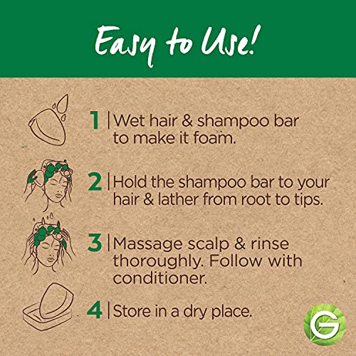 Garnier inteiro misturas restaurando barra de shampoo para cabelos secos e danificados, tesouros de mel, 2 oz, 1 contagem
