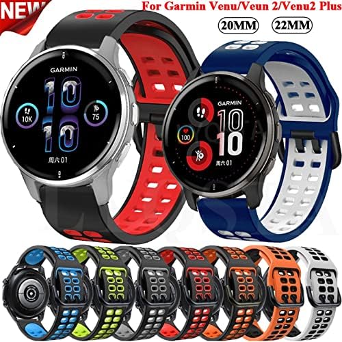 Czke Silicone Watch Strap Watch Band para Garmin veun/venu2 Plus Vivoactive 3 Forerunner 245 645 Pulseira