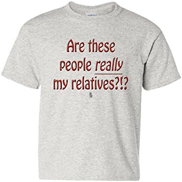 Essas pessoas são realmente meus parentes?!? Camiseta de manga curta, algodão, tinta orgânica