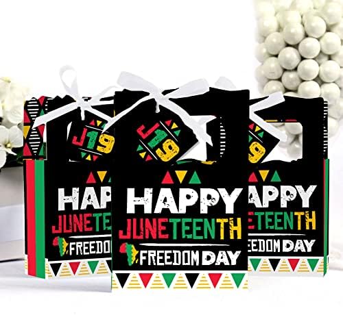 Big Dot of Happiness Happy Juneteenth - Freedom Day Party Favor Caixas - Conjunto de 12