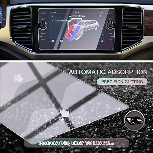 2018 2019 2020 2021 Volks Wagen Atlas Discover Media Touch Tela Display Screen Protector de tela de navegação,
