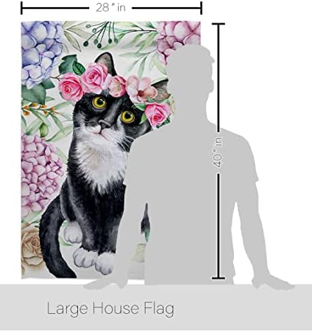 Decoração Breeze Floral Smoking Cat House Flag 2 PCS pacote gatinho miaw pata de pó de pecinho