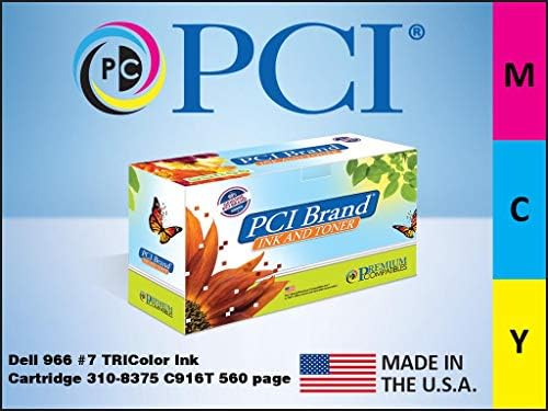 PCI Brand Remanufacured Tink Cartuction Substituição para Dell 966 Series 7 Cartucho de tinta Tri-Color 310-8375