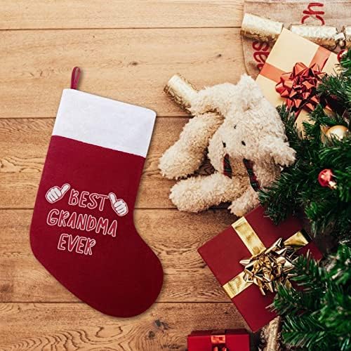 Melhor avó de todos os tempos meias penduradas no Natal Papai Noel para decorações de árvores de Natal Presentes