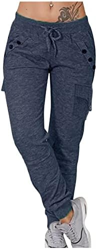 Mulheres empilhadas de leggings calças de linho calças de moletom espessos de corrida de corrida