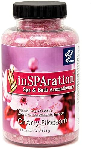 Cristais de aromaterapia com flores de cerejeira para insparação para spa, banheira de hidromassagem e