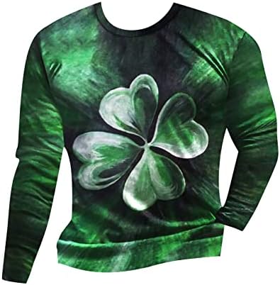Oioloyjm St Patricks camisa do dia masculino Summer Summer Sweatshirt Casual Moda longa Moda impressa Blouse