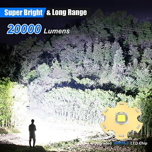 Lanterna goreit alta lúmens recarregáveis, lúmen lúmen de 20000 lúmen lanternas xhp70.2 Usb Super Bright Flash Light,