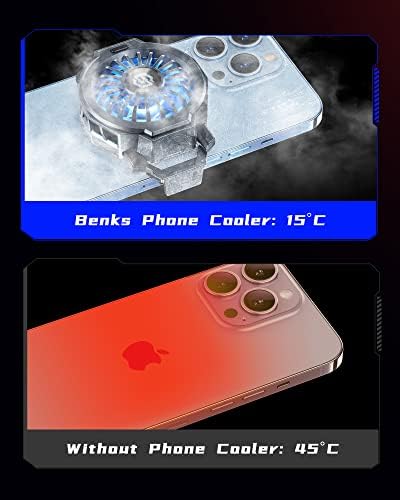 Benks Telefone Cooler, Radiator de celular projetado para todos os smartphones, sem ruído, para aquecimento do telefone,
