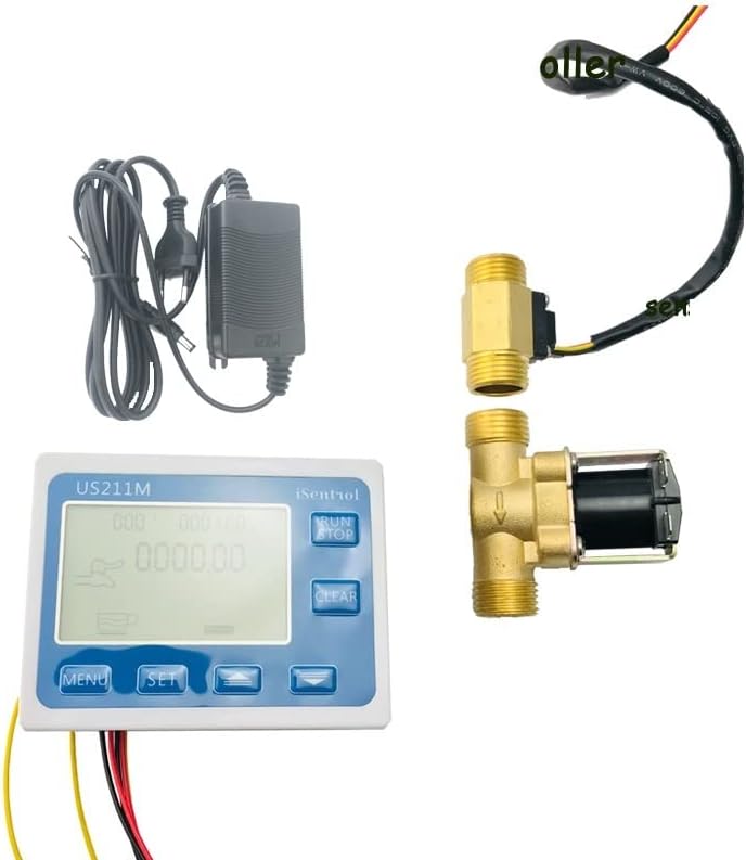 Sensor de fluxo 100c Controlador Fluxo de água Medidor leitor com 1-30L/min 24V Displayer