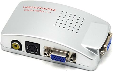 VGA para TV RCA Composite S-Video Conversor Adaptador Caixa para Laptop PC Computador