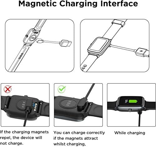 Compatível com carregador de rastreador de fitness iMfrchcs, Lamshaw Magnetic USB Carregamento Cabão Cabo