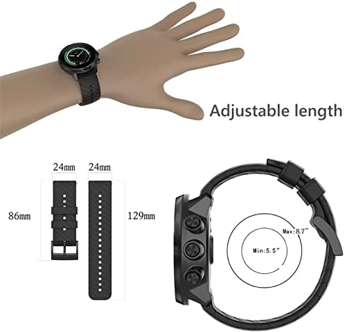 ANZOAT 24mm Silicone Straps Watch Band para Suunto 7 D5 Bracelete Suunto 9 Spartan Sport Wrist HR Baro Smart