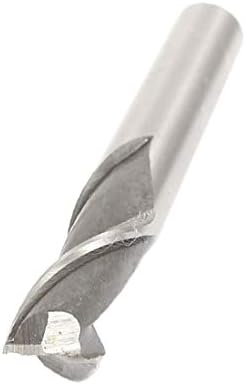 X-Dree HSS-Al 8mm Cutting DIA Brilho de perfuração reta 2 flautas Cutter de moagem de extremidade (Hss-al 8mm