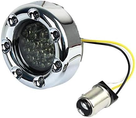 Luzes de águia de 2 ”infinito feixe dianteiro e traseiro kit de sinalização de giro de LED com tampas de anel