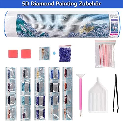 Kits de pintura de diamante 5D, arte de diamante para adultos para crianças iniciantes, broca