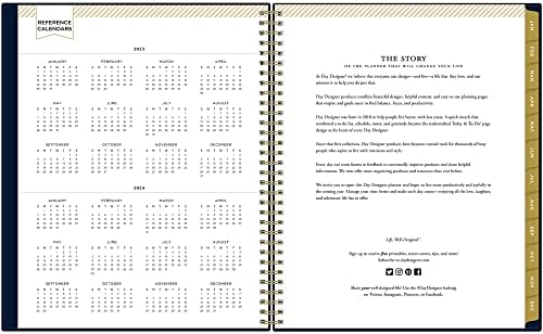 Day Designer Weekly/Monthly Planning Calendar, 8-1/2 x 11, Marinha, janeiro a dezembro de 2023, 141225