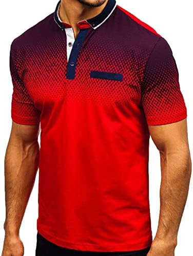 Camisetas de pólo de golfe masculino Camisetas de manga curta 3D Gradiente Tennis Tennis Tshirts Athletic