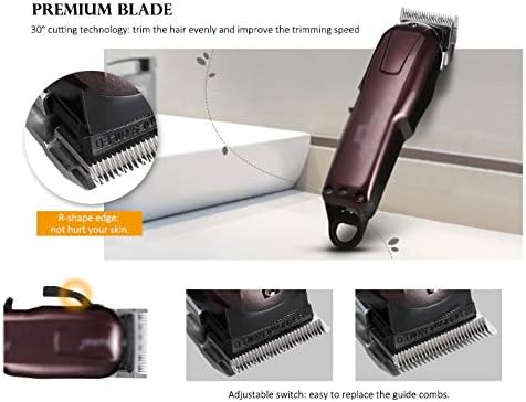 MJWDP Cabeça de aço carbono Profissional Cabelo Profissional Clipper Trimmer Ponteiro Ferramenta de corte de cabelo