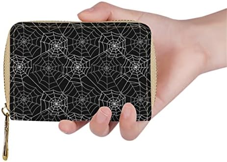 CLOHOMIN HALLOWEEN Spider Spider Wallet Cartões de crédito Bolsa de bolsa de moeda para mulheres meninas Bloqueio
