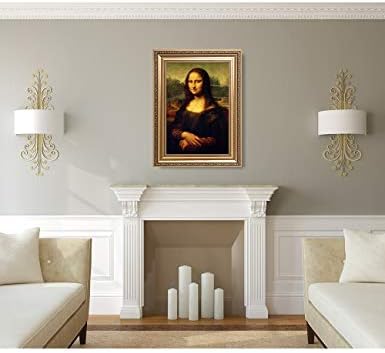 Decorarts - Mona Lisa de Leonardo DaVinci. As reproduções de arte clássicas mundiais. Impressão giclee com estrutura