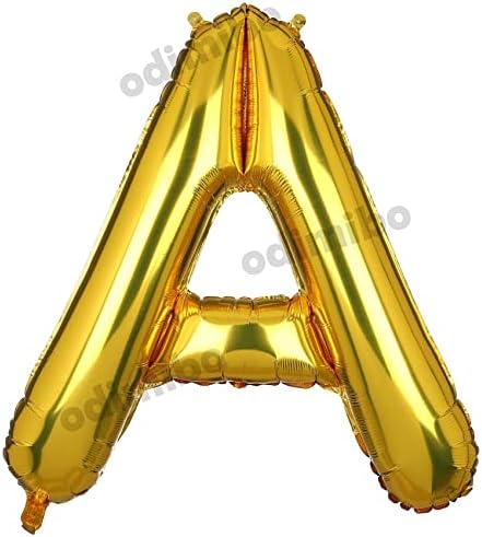 Letra de ouro grande de 40 polegadas Um balão de papel alumínio Hélio Golden Big Alfabeto Mylar