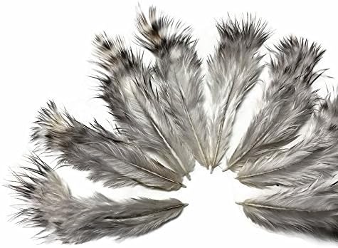 Feather da luz da lua, penas artesanais - 1 dúzia - exclusivo Grizzly Rooster Chickabou Fluff Mini Feathers