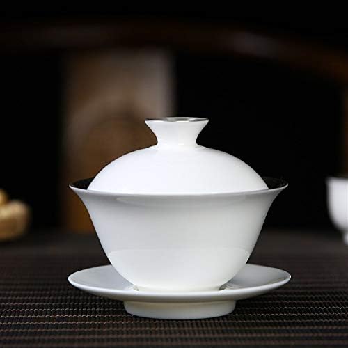 NOGO Cerâmica Trollop Branco de porcelana Gilt Fishware White Porcelain Tureen Kung Fu Tea