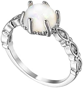 Anéis para adolescentes mulheres gemas brancas brilhantes anel de zircônia promessa anéis de casamento de noivado