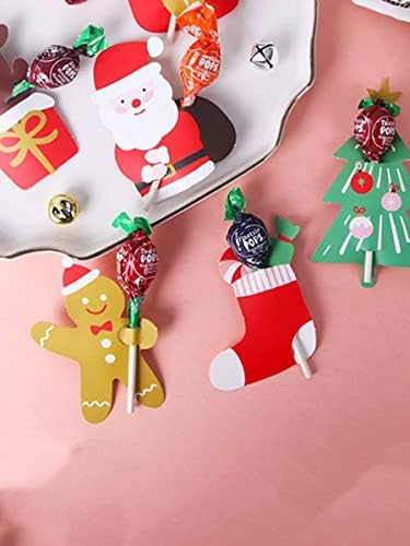 DMTRAB para 5pcs Random Christmas Lollipop Holder Ornamentos de Natal
