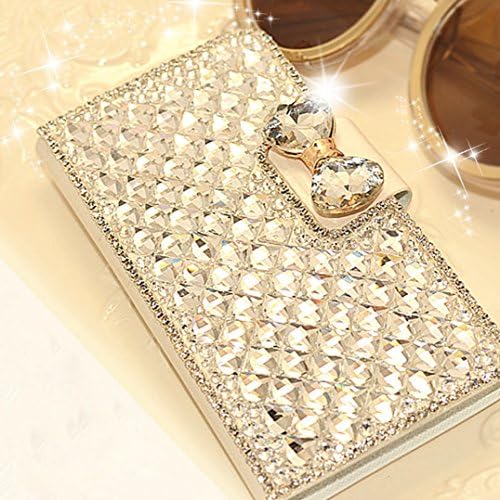 Bonitec Compatível com Caixa de carteira Galaxy S22 Plus, luxuoso Bling Glitter Glitter Glitter Crystal Diamond