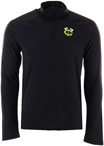 Adidas Chicago Blackhawks NHL Logo Secundário Black 1/4 Zip Climalite Ultimate Fleece