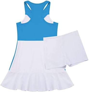 Yeahdor Kids Girls Girls sem mangas Golf Tennis Dress School Sports Dress Uniform Dance Badminton