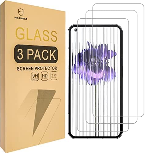 Mr.Shield [3-Pack] projetado para nada de telefone [vidro temperado] [Japan Glass With 9H Disão]