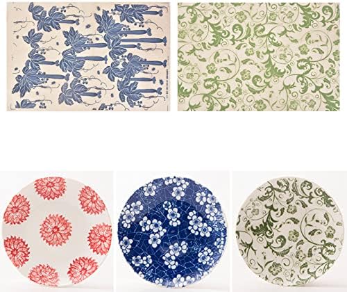 Decalques de cerâmica de Worparsen Undergleze PotTering Flower Printing Paper decorativo