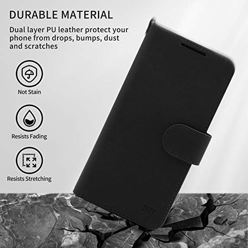 Double-N para capa Samsung A52, Caixa Premium PU Galaxy A52 5G, capa à prova de choque Flip Folio com o suporte