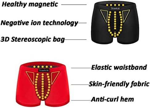 Cuidados com terapia magnética Aumentar os cuecas de boxe de roupas íntimas para homens, o dia todo conforto seco 3-pacote