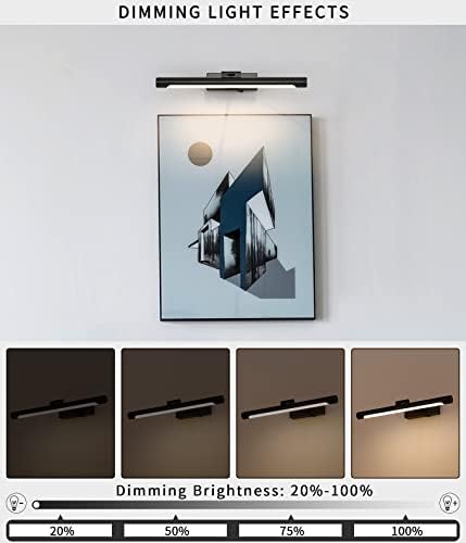 Joosenhouse Picture Light Battery Operou Luzes sem fio de 16,53 polegadas para parede Dimmable & Timer Off Off